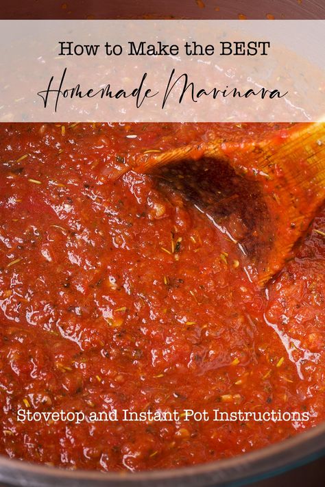 The Best Homemade Marinara Sauce Best Homemade Sauce, Marinara From Tomato Paste, Homemade Marinara Sauce For Lasagna, Marinara From Tomato Sauce, Marinara With Canned Tomatoes, Clean Spaghetti Sauce, Mariana Sauce Homemade, Rustic Marinara Sauce, Homemade Marinara Sauce Crockpot