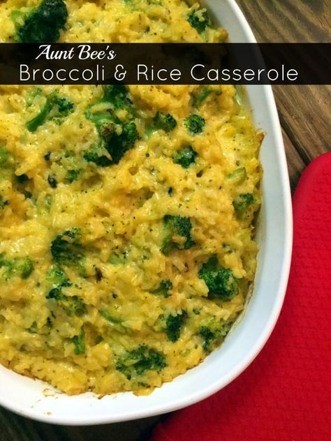 Broccoli & Rice Casserole – Aunt Bee's Recipes Cracker Barrel Broccoli, Paleo Casserole Recipes, Quick Casserole Recipes, Broccoli Cheese Casserole Recipe, Cheesy Broccoli Rice Casserole, Broccoli And Rice Casserole, Broccoli Casserole Recipe, Quick Casseroles, Copycat Cracker Barrel