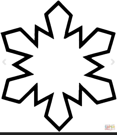 Snowflake Outline, Snowflake Coloring Pages, Snowflake Clipart, Snowflakes Drawing, Snowflake Template, Star Coloring Pages, Simple Snowflake, Punch Art, Printable Crafts