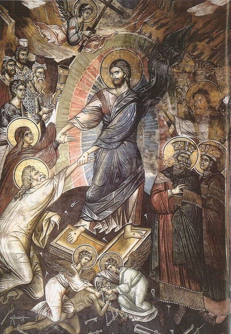 Truth Is Beauty, Holy Saturday, Orthodox Christian Icons, Life Of Christ, Christ Is Risen, Religious Paintings, Byzantine Art, Byzantine Icons, Religious Images