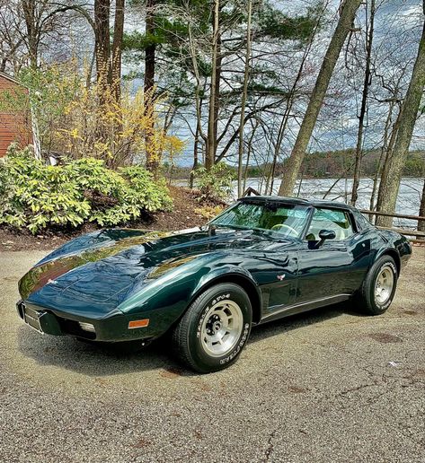 RARE !!!! 1 Of 2,426 Documented In Corvette Dark Green Produced 1979 Corvette, Forest Green Car, Greenwood Corvette, Dark Green Car Aesthetic, 1978 Corvette, Dark Green Cars Aesthetic, Green Corvette, 1970 Corvette, Dark Green Vintage Car