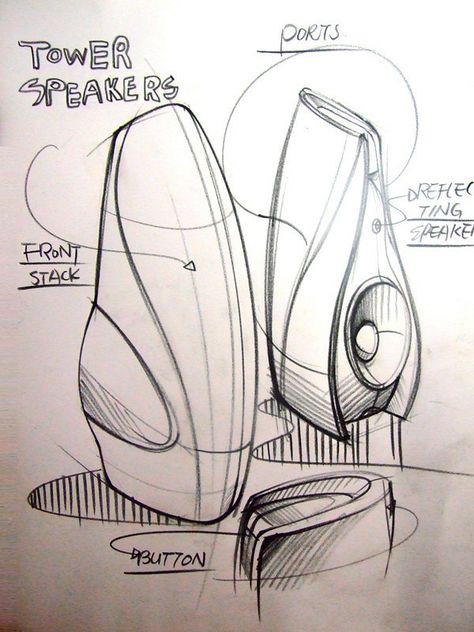 Speaker Design Sketch, Speaker Product Design, Speaker Sketch, Speaker Drawing, Elephant Drawings, Industrial Design Portfolio, Furniture Design Sketches, Thumbnail Sketches, Creepy Drawings