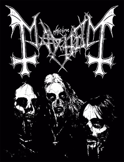 Mayhem Black Metal, Mayhem Band, Hellboy Tattoo, Arte Heavy Metal, Metal Ideas, Black Metal Art, Chaos Lord, Heavy Metal Art, Extreme Metal