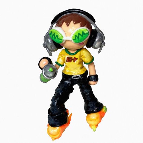 JET SET RADIO (clay sculpture) ⚡️ (pre order available on the website) • • • #clayart #clay #coldporcelain #polymerclay #art #y2k #sculpture #jetsetradio #jetsetradiofuture #game Tab Jet Set Radio, Y2k Sculpture, Space Channel, Art Y2k, Jet Set Radio, Resident Evil Leon, 90s Toys, Clay Sculpture, May 21