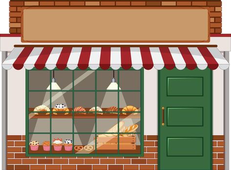 Bakery Outside, Bakery Cartoon, Bakery Background, Bakery Clipart, Shop Background, Bread Shop, Writing Paper Printable Stationery, Writing Paper Printable, Photoshop Tutorial Design