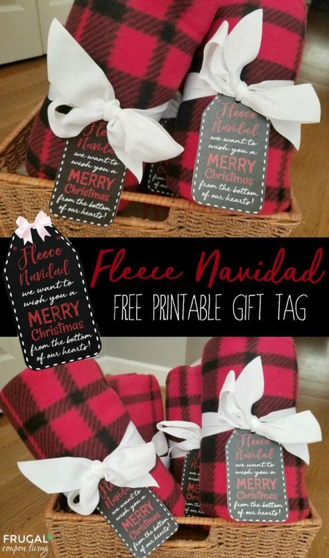 Free Printable Fleece Navidad Gift Tag - pair with an adorable fleece blanket. This makes an adorable Christmas teacher gift idea. We have also gifted to our neighbors, Sunday school teachers, and more! | Frugal Coupon Living. #christmas #christmasgifts #christmasgiftsideas #christmasdiy #christmasprintables #printable #gifttags #christmasgifttag #fleece #fleecenavidad #feliznavidad #teacher #teachergifts #teachergiftideas Dispatcher Gifts, Christmas Teacher Gift, Free Printable Christmas Gift Tags, Fleece Navidad, Christmas Neighbor, Neighbor Christmas Gifts, Free Printable Gifts, Free Printable Gift Tags, Christmas Gift Tags Printable