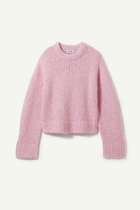 Flash Sweater - Pink - Weekday GB Jumpers Oversized, Oversized Knitwear, Knitted Vests, Swedish Street Style, Chunky Jumper, Chunky Knit Jumper, Pink Jumper, Cropped Knit Sweater, Pink Knit