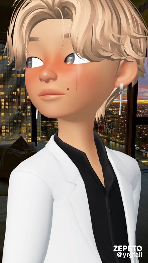 #ZEPETO Blonde Hair Cartoon Character, Aesthetic Zepeto Character, Blonde Hair Cartoon, Kawaii Logo, Zepeto Looks Ideas, Miraculous Ladybug Movie, Twin Brothers, Orange Hair, Leonardo Dicaprio