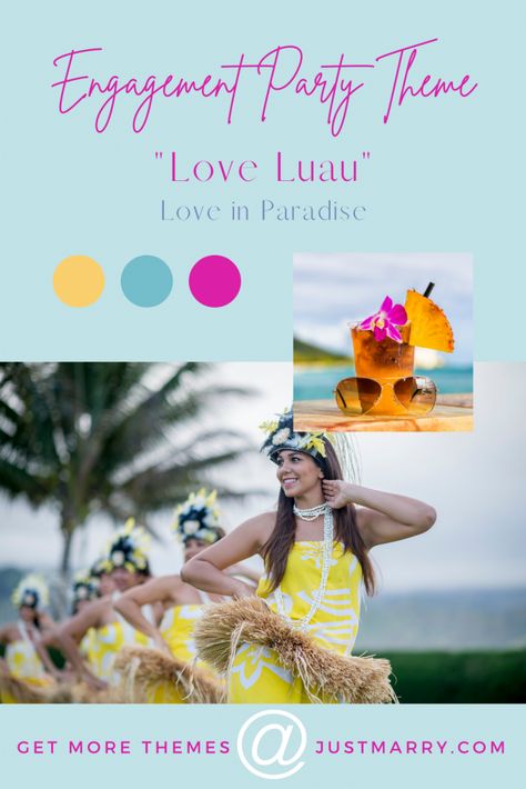 9 Fresh + Fun Engagement Party Themes 2021 | Analyzing | Orlando Wedding Planner Just Marry! | Engagement Ideas | Themed Party | Unique Wedding Ideas | Wedding Planning Tips | Engagement Party Ideas | Wedding Inspiration | #wedding #engagement #ideas #themes #2021 #luau Luau Engagement Party Ideas, Engagement Pool Party Ideas, Engagement Party Luau, Fun Engagement Party Themes, Summer Engagement Party Themes, Luau Engagement Party, Backyard Wedding Pool, Fun Engagement Party, Party Ideas Wedding