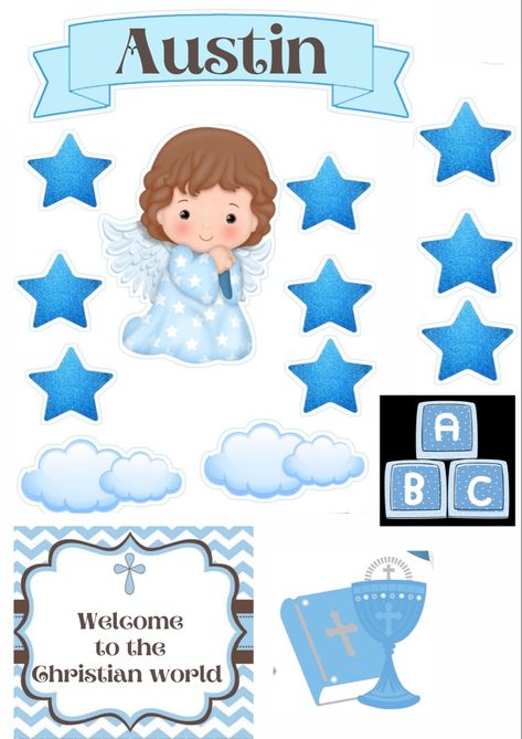 Christening Banner, Baptism Cake Topper, Cake Topper Printable, Christian World, Cake Banner Topper, Baptism Cake, Christening, Cake Topper, Cake Toppers