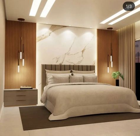 Wooden Bedroom Design Modern, Modern Neutral Bedroom Decor, Modern Bedroom Design For Couple, Beautiful Bed Designs, Stylish Bedroom Design, Bedroom Interior Design Luxury, Bed Design Modern, Bilik Tidur, Bedroom Decor Design