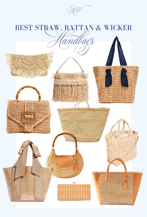 best straw handbags collage Straw Purse Handbags, Straw Handbags Summer, Beach Purse, Rattan Bags, Straw Crossbody Bag, Rattan Handbags, Bags And Totes, Straw Purse, Hand Bags For Women