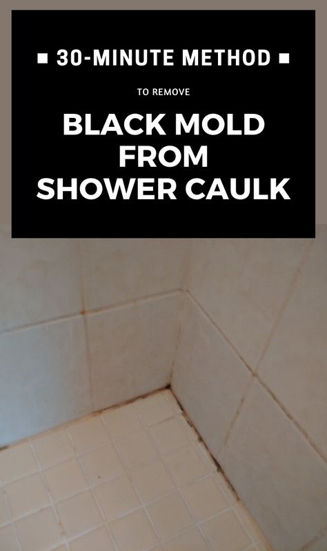 30-Minute Method To Remove Black Mold From Shower Caulk - 101CleaningTips.net Shower Mildew Remover, Cleaning Caulk Mold, How To Remove Mold From Shower Caulking, Removing Mold From Shower Caulk, Clean Black Mold In Bathroom, How To Remove Black Mold From Shower Caulking, How To Get Rid Of Mold In Shower Grout, Black Mold In Shower How To Remove, Remove Mold From Caulk