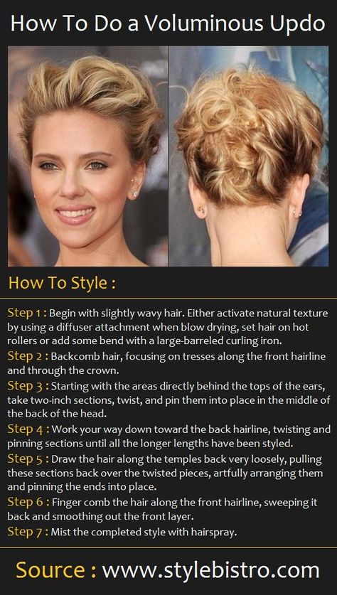 How To Do a Voluminous Updo Slightly Wavy Hair, Voluminous Updo, Barrel Curls, Hairstyle Tutorials, Best Hairstyle, Hair Tutorials, Beauty Tutorials, Hair Envy, Hair Color Trends