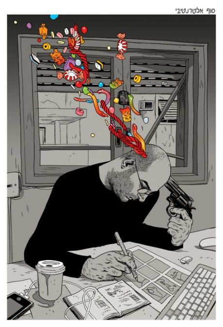 Ironic and Satirical Illustrations By The Realist That Will Make You Think Twice | artFido Tomer Hanuka, Autobiographical Comics, Poema Visual, Satirical Illustrations, Trippy Art, Comic Book Artists, Art Google, May 1, Satire