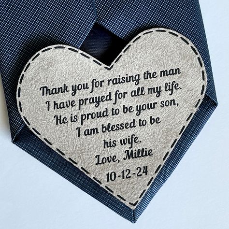 Father In Law Of The Bride Gift Personalized This unique and thoughtful gift is the perfect way to show your father-in-law from bride how much you appreciate him on your wedding day. It is a personalized gift that will be a cherished memory of the wedding day for years to come. The patch can be ironed on or sewn to a tie or suit, making it a lasting and special memento. To view other patches please visit: https://etsy.me/2N0x1vX More than 1000 photos of finished orders https://www.etsy.com/shop/ Best Man Gifts, Father Of The Bride Gift, Man Gifts, Man Of Honour, Step Father, Wedding Tie, Own Quotes, Father In Law, Bride Gift