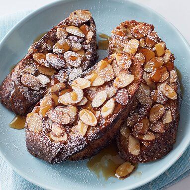 Almond French Toast | Allrecipes Almond French Toast, Easter Brunch Menu, Traditional Breakfast, Easter Brunch Food, Birthday Brunch, French Toast Bake, French Toast Recipe, Toasted Almonds, Recipes Homemade