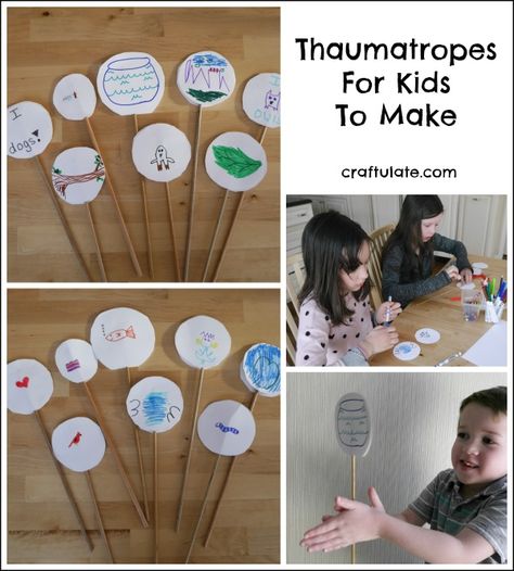 Thaumatropes for Kids to Make - a fun old-fashioned craft! Toys Topic, Old Fashioned Toys, Victorian Crafts, Victorian Toys, Easy Arts And Crafts, Crafts For Seniors, Simple Craft, Clay Pot Crafts, Learn Japanese