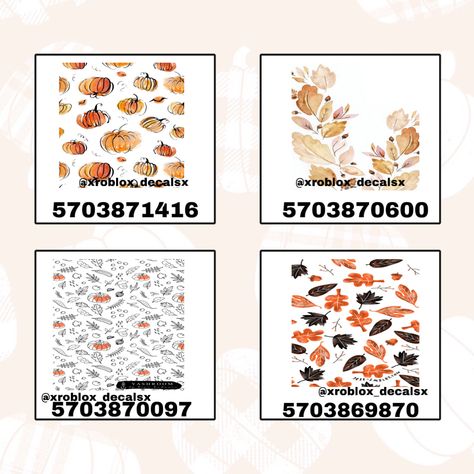 My decals can be found on instagram @xroblox_decalsx Fall Wall Decals Bloxburg, Fall Painting Decals Bloxburg, Bloxburg Decals Codes Wallpaper Autumn, Bloxburg Halloween Wallpaper Codes, Bloxburg Fall Wallpaper Codes, Fall Roblox Decals, Halloween Roblox Decals, Autumn Decals Bloxburg, Fall Decals Bloxburg