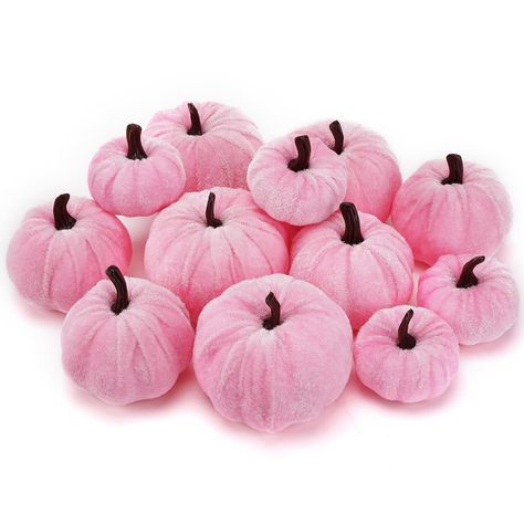 PRICES MAY VARY. Premium Materials: Our pink pumpkin decorations are crafted from high-quality foam and covered in soft velvet. They’re lightweight yet durable, offering a luxurious touch that’s perfect for both indoor and outdoor use. Realistic and Detailed Design: Each pink Halloween pumpkin features intricate details and a realistic shape, finished with a brown stem. This lifelike design adds a charming, festive touch to your fall decor, creating a vibrant and seasonal ambiance. Vintage Pink, Halloween Pink Decor, Pink Halloween Party, Pumpkins Decor, Pumpkin For Halloween, Autumn Farmhouse, Fall Room Decor, Pumpkin Decorations, Artificial Pumpkins, Foam Pumpkins