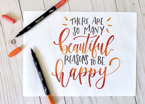 how to design a hand letter quote with calligraphy www.kellycreates.ca home decor Brushpen Lettering, Hand Lettered Quotes, Handwriting Inspiration, Calligraphy Art Quotes, Cute Calligraphy, Calligraphy Quotes Doodles, Brush Lettering Quotes, Nib Calligraphy, Brush Pen Lettering