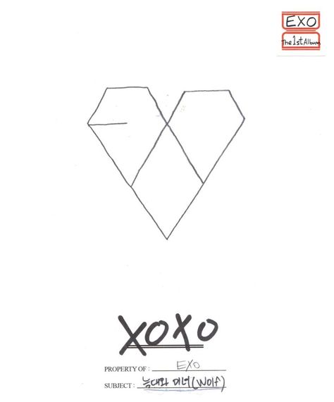 Exo Xoxo Album, Kpop Album Cover Ideas, Kpop Album Cover, Album Cover Ideas, Exo Xoxo, Exo Logo, High School Graduation Cap, Exo Album, Kpop Album