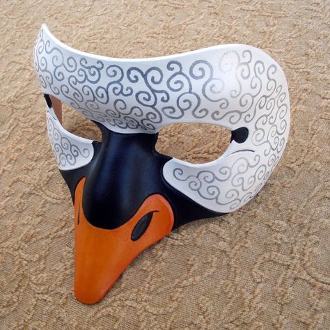 Maybe Cassandra. Or Sophia? Swan Mask, Flamingo Costume, Bird Masks, Play Video Games, Mask Tutorial, Mask Masquerade, Leather Mask, Carnival Masks, Masks Masquerade