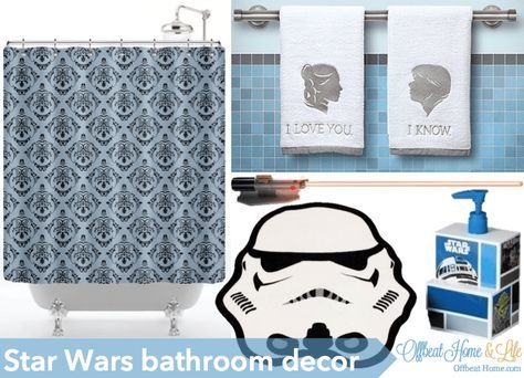 Star Wars Bathroom Decor, Star Wars Home Decor, Star Wars Boys Room, Star Wars Home, Star Wars Bathroom, Purple Bathroom Decor, Star Wars Bedroom, Bathroom Wall Decor Art, Gray Bathroom Decor