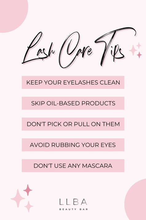 Lash extensions after care is also a big part of better retention. Don't forget these tips. #lash #lashtips #lashartist #llbaprofessional Lash Tip Wednesday, Lash Extension Dos And Donts, Lashes Care Tips, Classic Lash Extensions Quotes, Lash Extensions Tips For Clients, Benefits Of Lash Extensions, Lash Tips Quotes, Eyelash Extensions Content, Lash Fills 40%