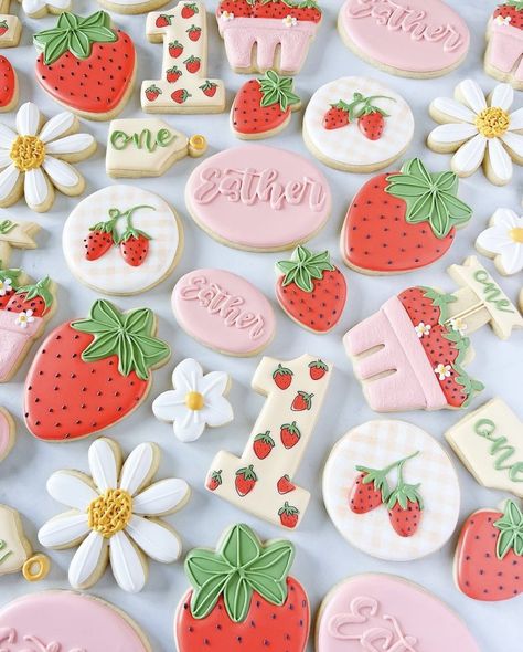 First Birthday Fishing Theme, Birthday Fishing Theme, First Birthday Fishing, Birthday Fishing, Baby First Birthday Themes, First Birthday Cookies, Strawberry Shortcake Birthday, Boys First Birthday, Strawberry Shortcake Party