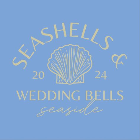 Seashells And Wedding Bells Bachelorette, Seashell Bachelorette Party, Two Less Fish In The Sea Bachelorette, Beach Bachelorette Bride Outfit, Bell Logo Design, Seaside Bachelorette Party, Cape Cod Bachelorette Party, Charleston Sc Bachelorette Party, Beach Theme Bachelorette Party