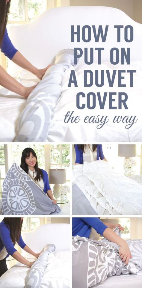 Pin of the Week #37- Duvet Cover Handy Dandy, Home Hacks, Duvet Insert, Household Hacks, Luxury Bedding, Getting Organized, Home Bedroom, Put On, Bedding Sets