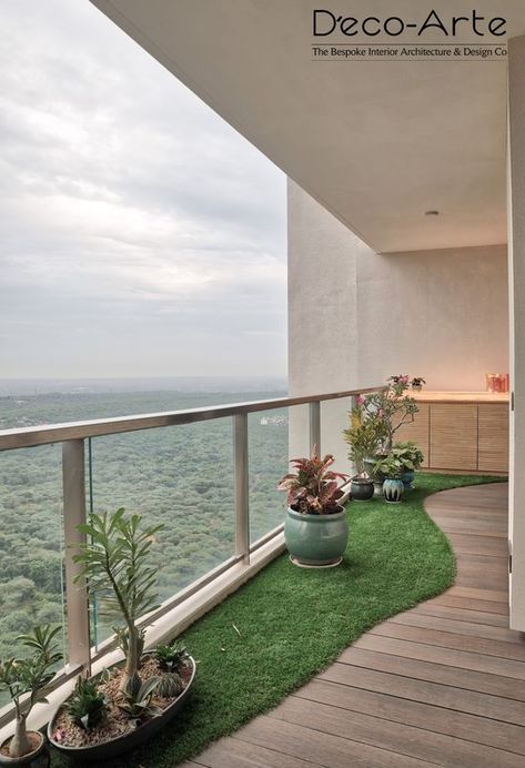 Deco Arte X The Crest Where Our Design Met the Nature's Masterpiece: The Ultimate Breathtaking View Enhanced By the Beautiful Greens on the Floor🏞️✨ . . . #decoarte #homedecoration #homesweethome #homestyle #homedesign #homestyle #homeinspo #homeinspiration #balcony #balconygarden #balconydecor #balconygardening #balconydesign #balconylife #balconylove #cozybalcony #balconyplants Office On Balcony, Big Balcony Decor, Big Balcony Design, Terrace Design Balcony, Big Balcony Ideas, Small Patio Ideas Townhouse, Modern Balcony Design, Patio Ideas Townhouse, Balcony Designs