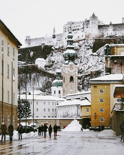 Winter in Salzburg is just magical Salzburg In Winter, Salzburg Austria Winter, German Aesthetic, Austria Winter, Salzburg Austria, Travel Plan, Winter Vibes, Silver Bells, Gap Year