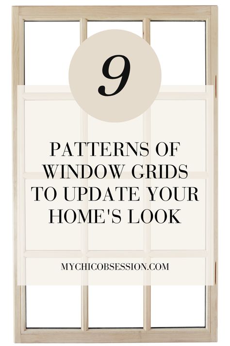 The story about our windows, my regrets, and how I'm elevating them to my style with DIY wood grids (grilles, muntins) that are fast and easy to do! Cottage Pane Windows, Window Grilles Diy, Farmhouse Window Grilles, Diy Black Grid Window, 2 Over 1 Window Grid, Window Grilles Design, Window Mullion Styles, Add Grids To Windows, Window Grids Or No Grids