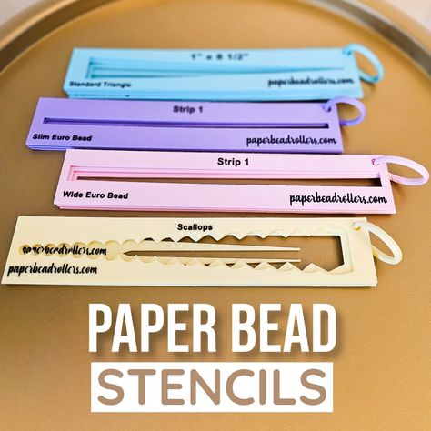 Paper Bead Strip Hard Plastic Stencils Paper Beads Template, Handmade Tools, Make Paper Beads, Eco Friendly Diy, Paper Bead Jewelry, Bead Making, Vbs Crafts, Plastic Stencil, Wood Jewelry