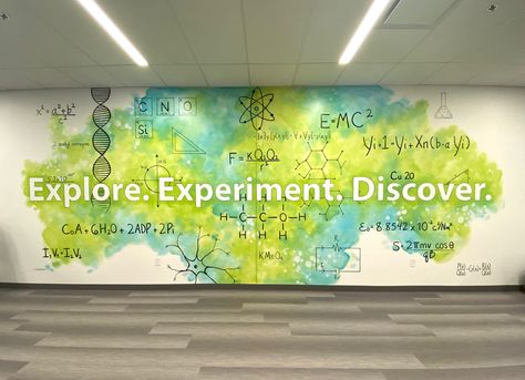 School Science and Math Mural - Linette's Painting & Fine Art School Murals, Painting Fine Art, Mural Ideas, E Mc2, Science Classroom, Mural Painting, Watercolor Background, Fine Art Painting, Image Search