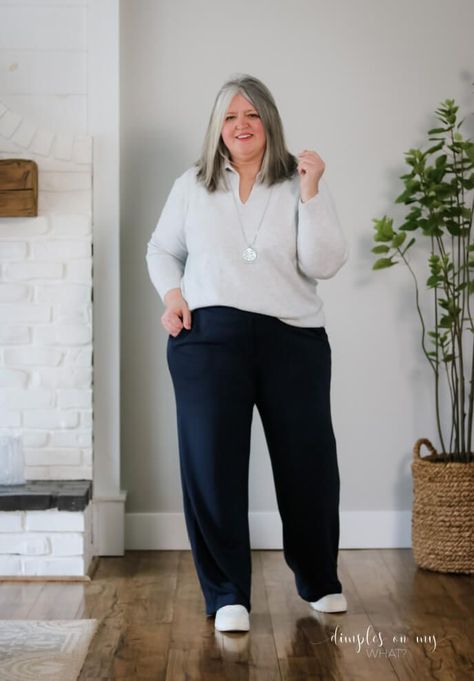 Cozy Classic Outfit, 50 Plus Size Fashion Over 50, Plus Size Over 50 Outfits, Plus Size Middle Age Fashion, Comfortable Plus Size Outfits, Classic Plus Size Outfits, Cozy Style Outfits, Plus Size Petite Outfits, Plus Size Classic Style