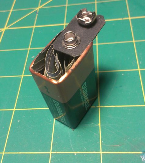 im sure everyone has tons of dead batteries lying around their homes. for this simple instructable all you need is a 9volt battery, and some basic tools that ever... Secret Stash Containers, Secret Shelf, Secret Compartment Furniture, Stash Spots, Stash Containers, Storage Door, Secret Hiding Places, Hidden Spaces, 9 Volt Battery