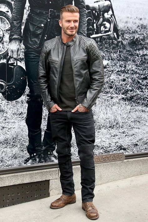 Fashionable Rugged Men Fashion Ideas  #Mensfashion #Clothing #Apparel #Mensclothing #Trendyoutfits #Fashionideas #Menstyle David Beckham Casual, David Beckham Style Outfits, Motorcycle Boots Outfit, Winter Outfits Street Style, David Beckham Style, Beckham Style, Men Boot, Book Photos, Modern Mens Fashion