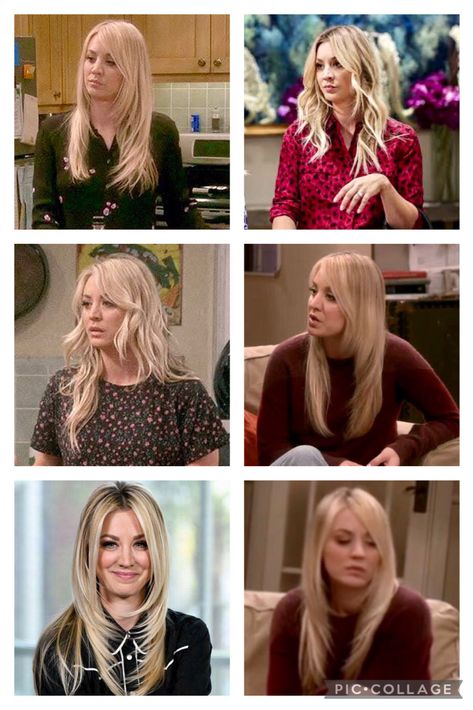 Actress, Kaley Cuoco as Penny #hairgoals #hairenvy #hairstyles #hair #haircut #haircolor #haircare #hairideas Penny Bbt Hair, Kaley Cuoco Blonde Hair, Penny Tbbt Hair, Penny Hairstyles Kaley Cuoco Hair, Kailey Cuoco Hair, Caley Cuoco Hair, Penny Big Bang Theory Hair, Kayley Cuoco Hair, Kaylee Cuoco Hair