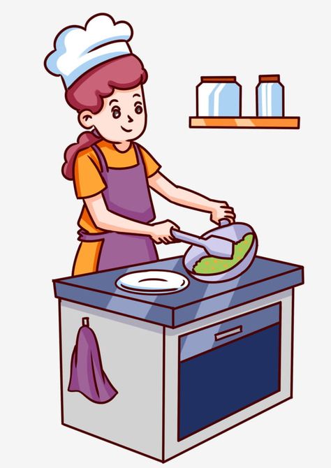 Cooking Clipart, Cooking Png, Cooking Movies, Cartoon Chef, Birthday Cake For Mom, Moms Cooking, Chef Wear, Chef Food, Female Chef