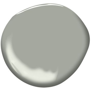 Sabre Gray: one shade darker than Metropolitan Best Gray Exterior Paint Colors, Benjamin Moore Green, Painted Built Ins, Exterior Gray Paint, Painted China Cabinets, Kitchen Cabinet Color Ideas, Painted Kitchen Cabinets Colors, Green Kitchen Cabinets, Cabinet Paint Colors