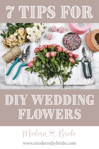 Thinking of creating your own floral arrangements for your wedding day? Check out these 7 helpful tips! Diy Silk Flower Arrangements Wedding, Silk Flower Bouquets Diy, Diy Flowers For Wedding, How To Make Wedding Flower Arrangements, Wedding Floral Hacks, How To Build A Wedding Bouquet, Wedding Flower Hacks, How To Do Your Own Wedding Flowers, May Wedding Flowers Bridal Bouquets