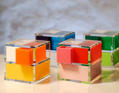 Transparent Business Cards, Japanese Cosmetics, Acrylic Furniture, Colored Acrylic, Concrete Furniture, Mooncake, Objet Design, Puzzle Box, Acrylic Box