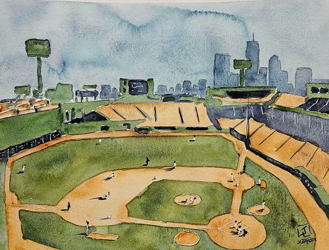 Boston Pictures, Sports Painting, Red Sox Baseball, Man Cave Art, Fenway Park, Green Monsters, Boston Sports, Red Sox, Boston Red Sox