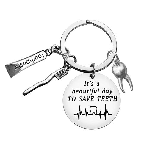 PRICES MAY VARY. Dentist Jewelry : Smile without hesitation. Protect teeth at all cost with this dentistry-inspired keychain. Beautiful day to save teeth because your smile worth a better world. Dental Hygienist Keychain : Perfect gift for dentist,dentist student,dental hygienist,dental assistant, experienced dentist or new graduates. This gift idea makes the perfect choice for putting a smile on someones face. Dental Student Keychain : Great future Dentist gift for school students or recent Den Dentist Jewelry, Dentist Student, Dental Assistant School, Dentist Graduation, Dentist Gifts, Future Dentist, Funny Dentist, Dental Assistant Gifts, Dental Hygienist Gifts