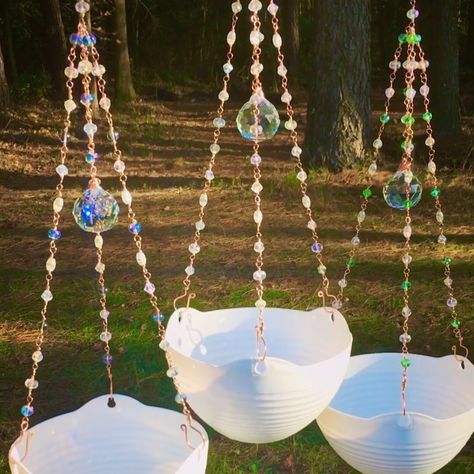 TheBohoBeachBum on Instagram: “🌱☀️ NEW Crystal Plant Hangers are now available at my bio link!! I recently shared one of these in my stories and I was overwhelmed with…” Crystal Plant Hanger, Plant Hangers, Boho Beach, Plant Hanger, Backyard Landscaping, Hangers, Landscaping, Handmade Jewelry, Ceiling Lights