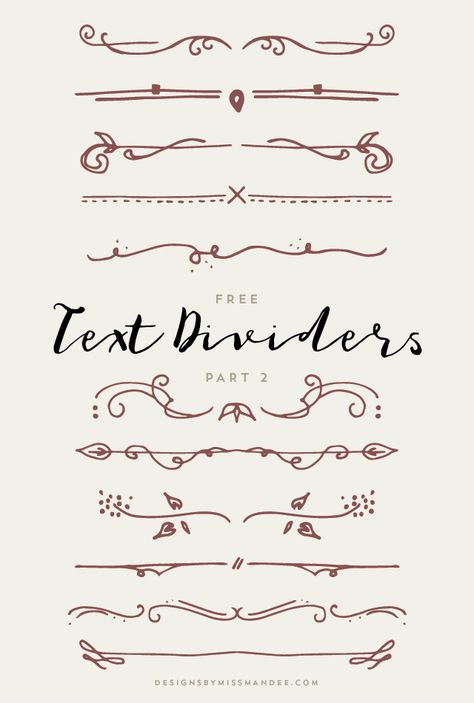 Text Dividers – Part 2