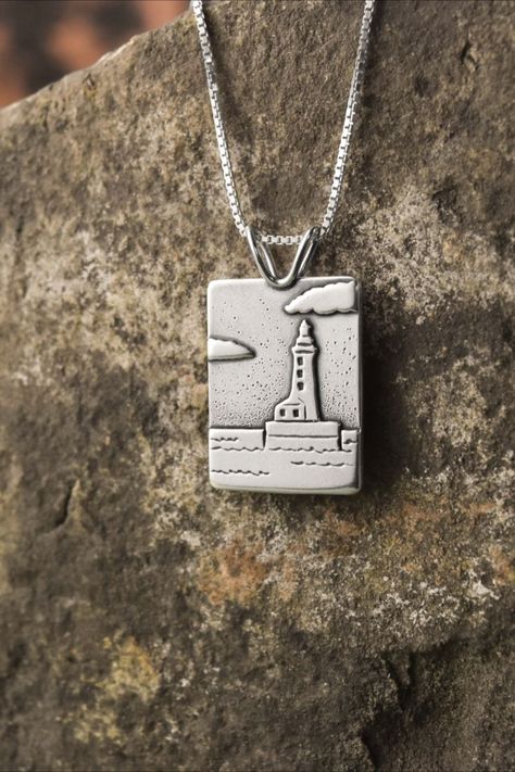 There is nothing quite as calm as a lighthouse on Lake Superior after a storm. If you're lucky enough to climb the spire, the crashing waves and blue grey clouds appear endless. Wear this pendant to carry Michigan's fascinating history of shipwrecks, lighthouses, and storms with you every day. With the purchase of this pendant we will donate $50+ to the Marquette Maritime Museum. Peter White, Iron Ore, Grey Clouds, Childrens Museum, Maritime Museum, Crashing Waves, Upper Peninsula, Nature Inspired Jewelry, Lake Superior